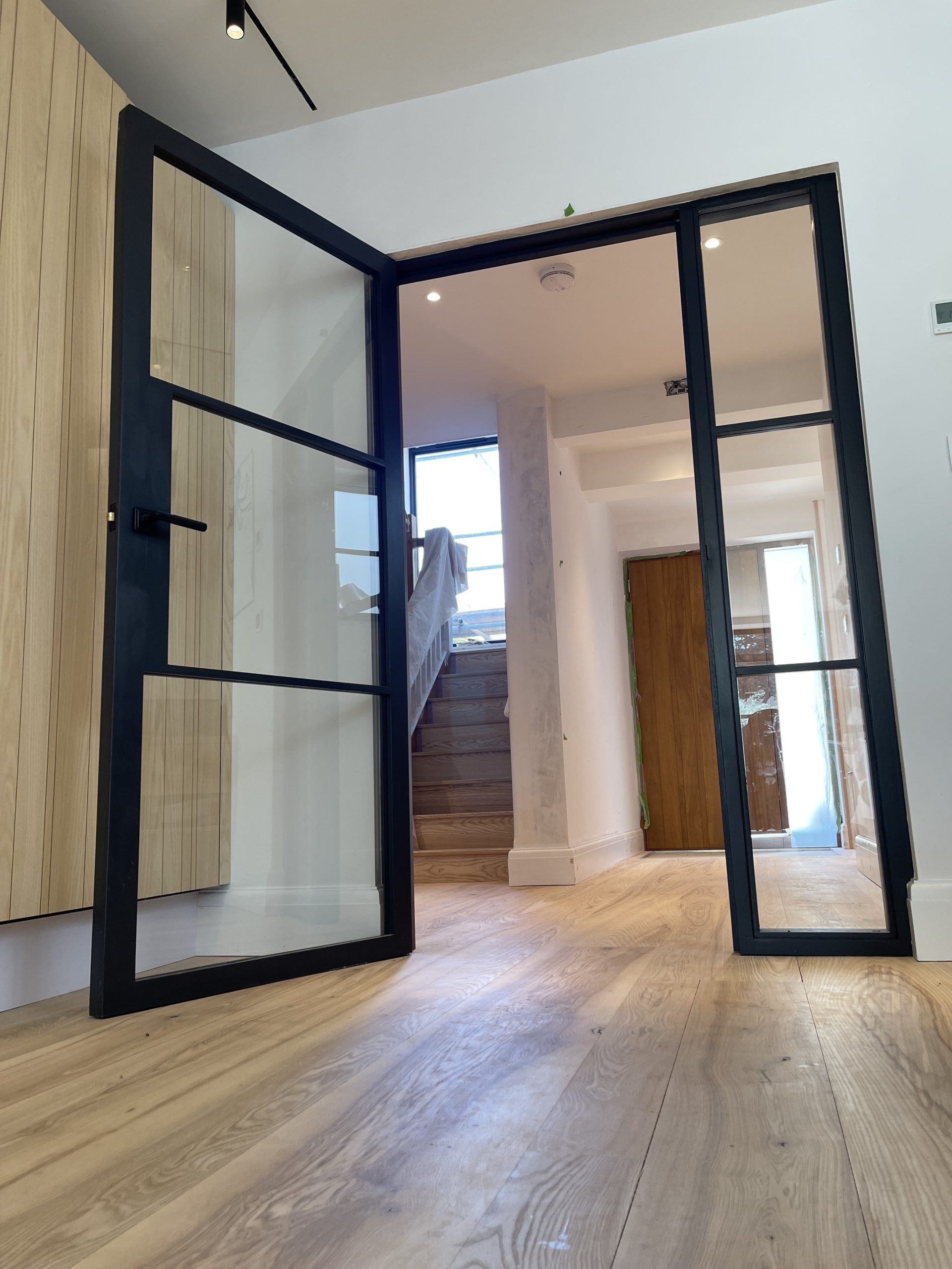 Industrial doors  an accent in modern home interior design